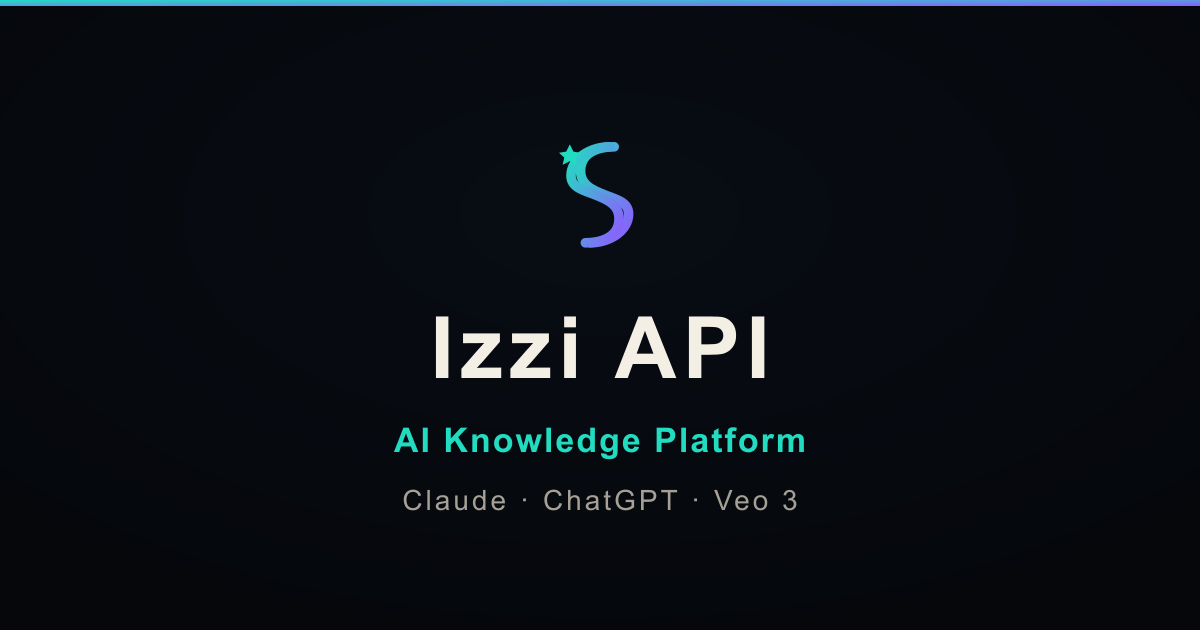 Api Shazie Izzi API — AI Knowledge Platform for Claude, ChatGPT & Veo 3