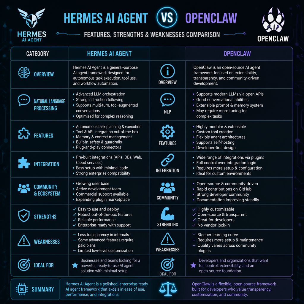 Hermes AI Agent vs OpenClaw: So sánh hai AI agent mã nguồn mở