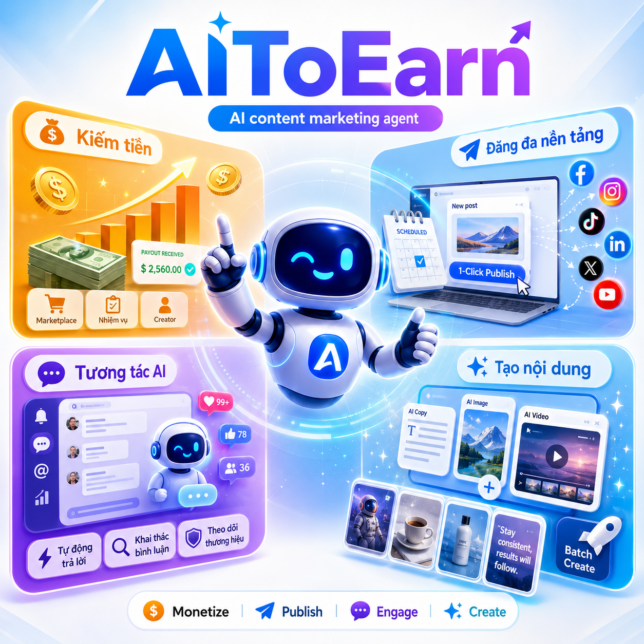 AiToEarn — Repo biến AI Agent thành “đội content marketing tự động”